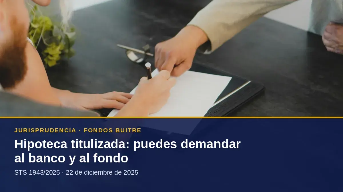 Hipoteca titulizada y cláusulas abusivas: firma de un documento ante el asesor en una mesa oscura