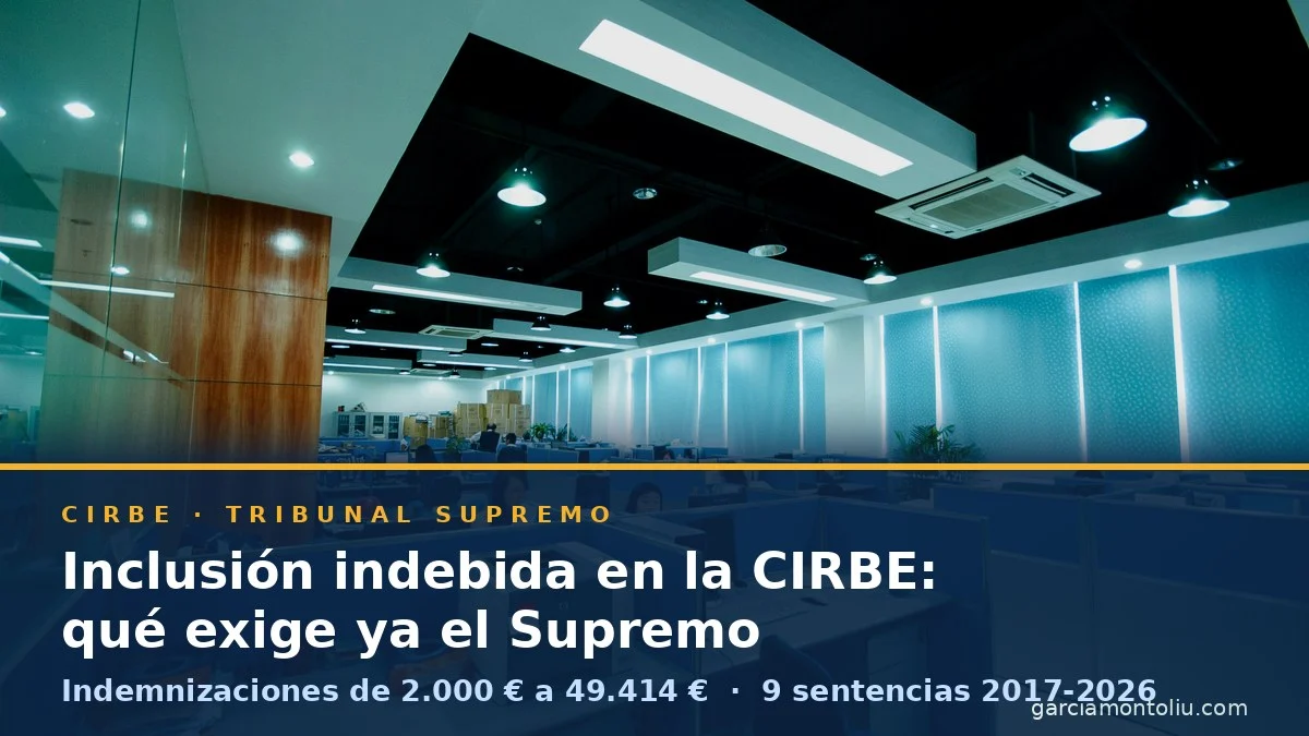 Inclusión indebida en la CIRBE: doctrina del Tribunal Supremo sobre el derecho al honor