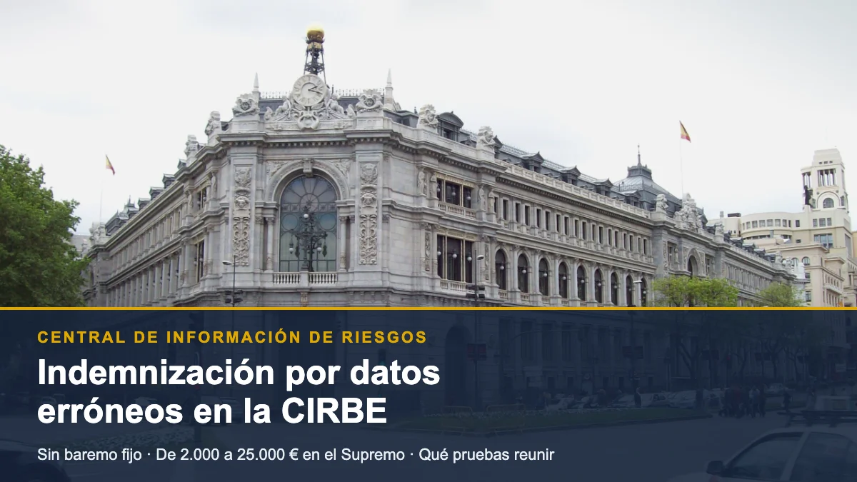 Indemnización por datos erróneos en la CIRBE: sede del Banco de España en Madrid, que gestiona la Central de Información de Riesgos